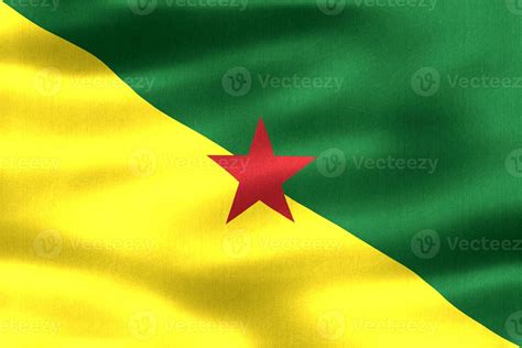 French Guiana flag - realistic waving fabric flag 12568584 Stock Photo at Vecteezy