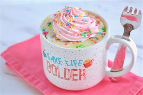 Celebration Vanilla Mug Cake Recipe — Gemma's Bigger Bolder Baking ...