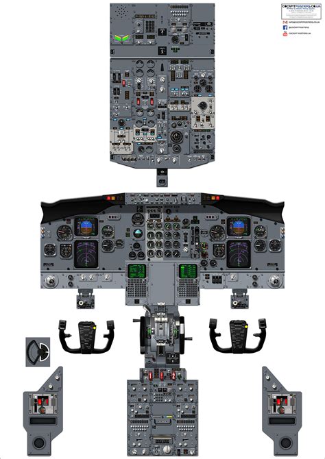 Boeing 737 300/500 Cockpit Poster - CockpitPosters.co.uk