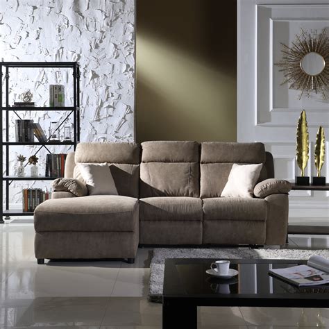 Classic Small Space Reclining Sectional Sofa, Beige - Walmart.com