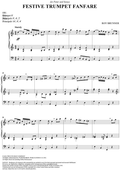 Buy "Festive Trumpet Fanfare" Sheet Music for Organ Solo