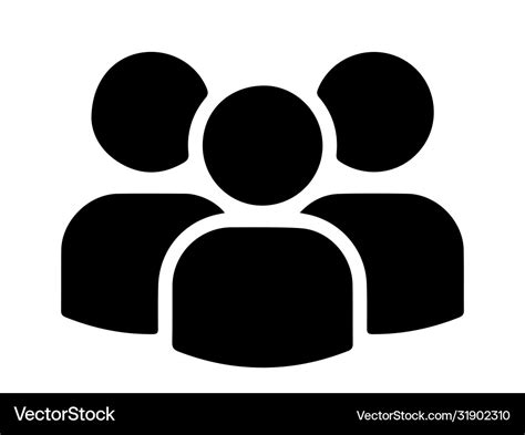 Multi user icon three stick figure people group Vector Image