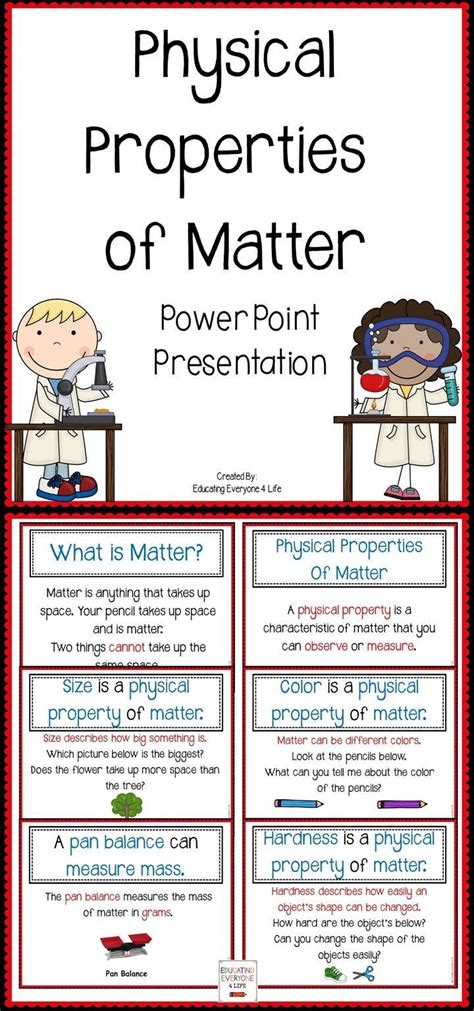 Physical Properties of Matter | Physical properties of matter, Physical properties, Properties ...