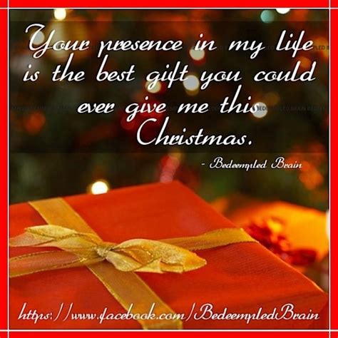 Christmas gift quote via www.Facebook.com/BedeempledBrain | Christmas ...