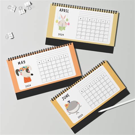 Animal Calendar Animals 2024 Desk Calendar Desk Calendar - Etsy