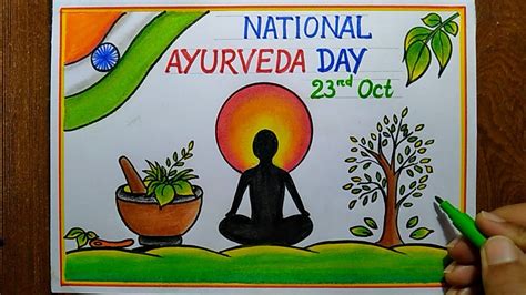 National Ayurveda Day Poster Drawing, Oct-23rd | Stay healthy Drawing ...