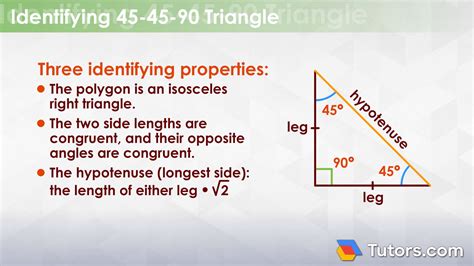 45-45-90 Triangle - Rules, Formula & Theorem