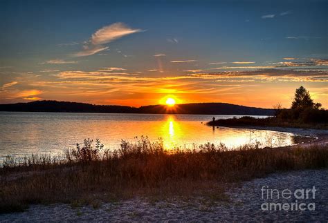 Lake Charlevoix Sunset Photograph by Larry Carr - Fine Art America