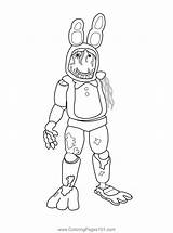 Withered bonnie fnaf coloring Page For Kids Free Five Nights At Freddy  sketch template