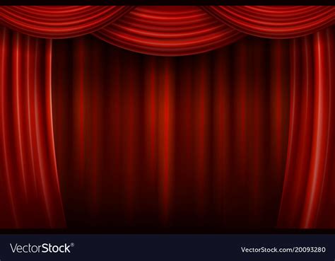 Red theater curtain Royalty Free Vector Image - VectorStock