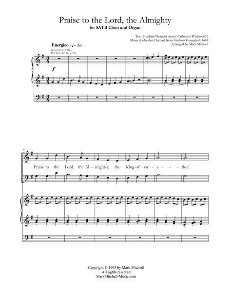 Praise to the Lord SATB | Mark Mitchell Music