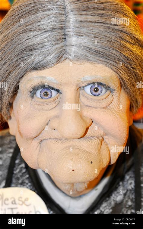 Plastic ugly face of a senior woman Stock Photo - Alamy