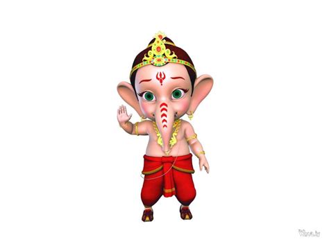 Bal Ganesha Cartoon HD Wallpaper