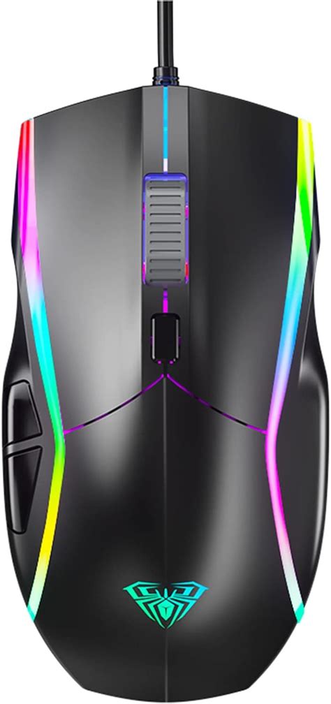 Buy RGB Gaming Mouse, 6 Levels DPI Adjustable up to 6400 DPI Tank Shaped Ribbon Wheel Optical ...