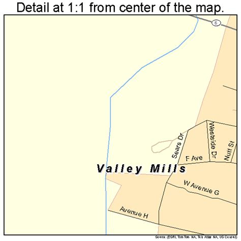 Valley Mills Texas Street Map 4874732