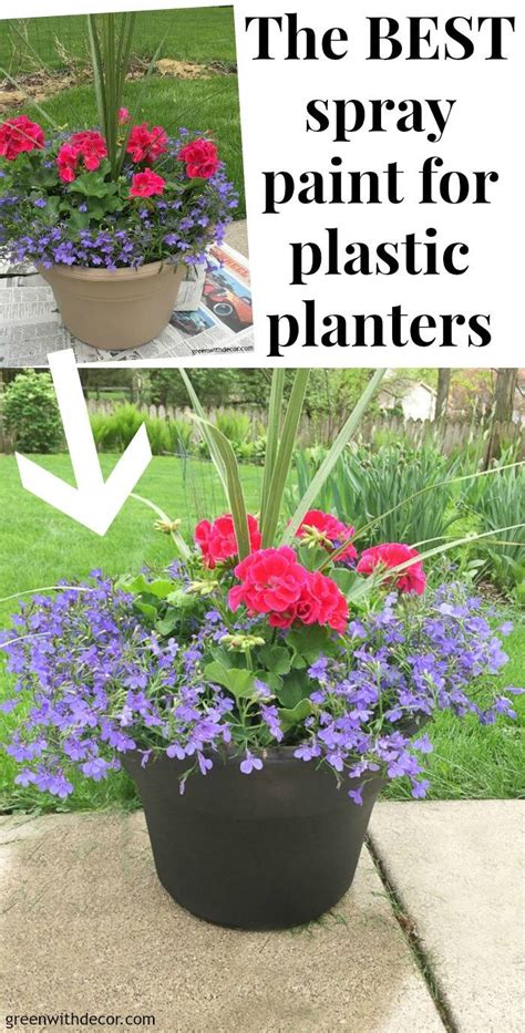 The best spray paint for plastic planters - Green With Decor