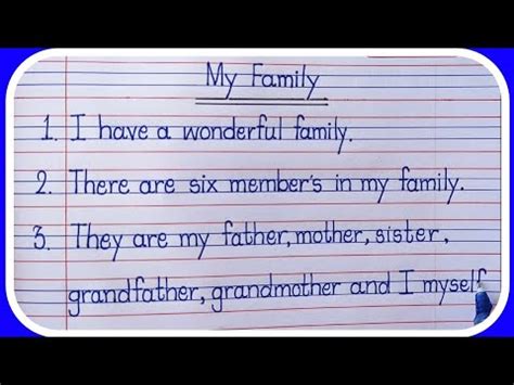 🏷️ Our family essay. Essay on My Family for all Class in 100 to 500 Words in English Language ...