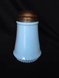 Vintage Blue Milk Glass Delphite Powder Sugar Shaker McKee Jeanette Vintage Kitchenware, Vintage ...