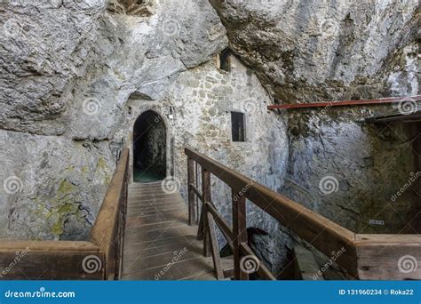 Interior Predjama Castle stock photo. Image of branch - 131960234