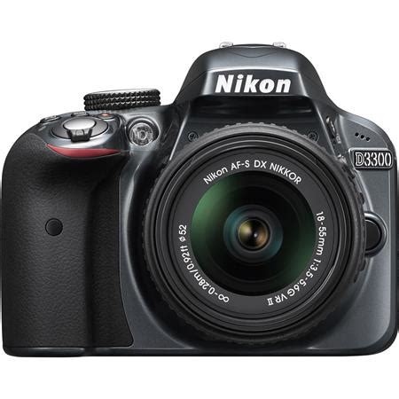 Nikon D3300 DSLR with AF-S DX NIKKOR 18-55mm f/3.5-5.6G VR II DX Lens, Gray