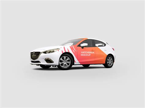 Hatchback Car Mockup Free