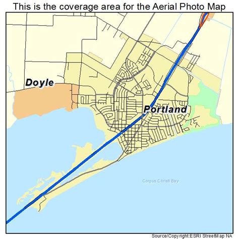 Aerial Photography Map of Portland, TX Texas