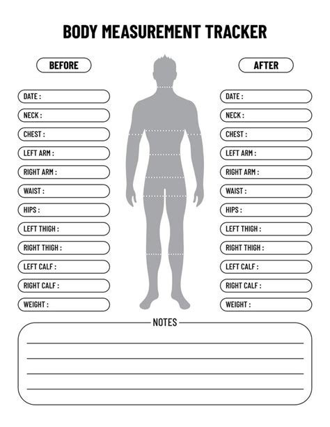 Body Measurement Tracker for Men, Weight Loss Tracker 3550670 Vector Art at Vecteezy