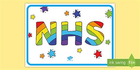 Colour the NHS with a Rainbow Poster (teacher made) - Twinkl