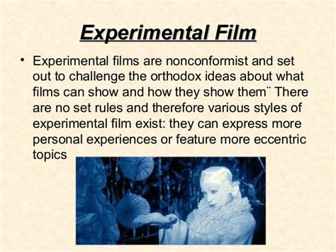 Dumb Dog Productions LLC: WHAT IS EXPERIMENTAL FILM? (In the Entertainment industry.)