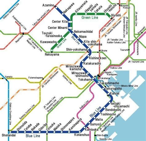 Yokohama Subway | Mapa del metro, Japon mapa, Yokohama