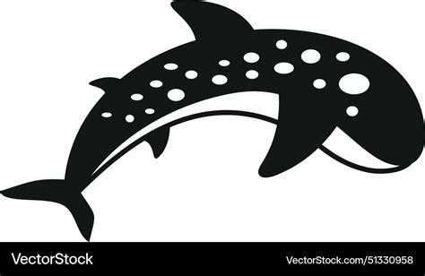 Silhouette of a jumping orca whale Royalty Free Vector Image