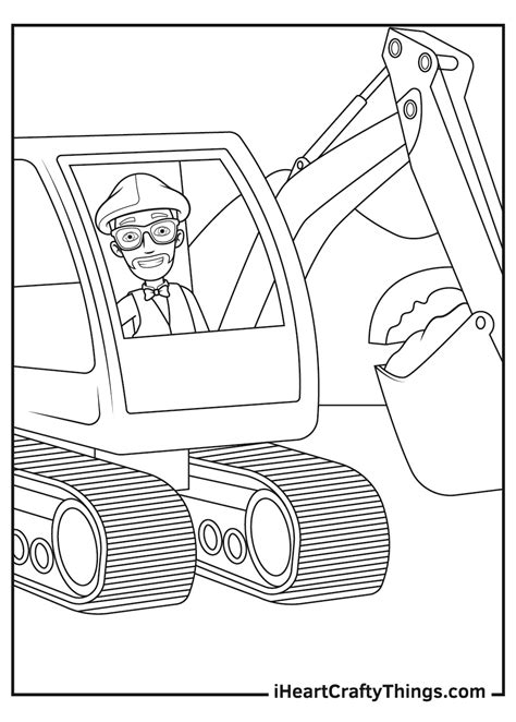 Blippi Train Coloring Page Coloring Pages