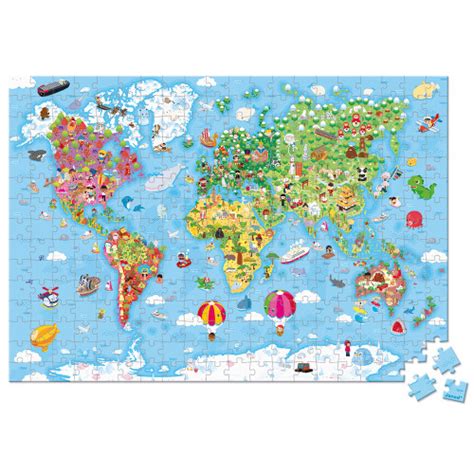 Giant World Map Puzzle - 300 Pieces