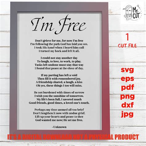 I'm Free Cut Files Memory SVG Dxf Eps Png PDF - Etsy