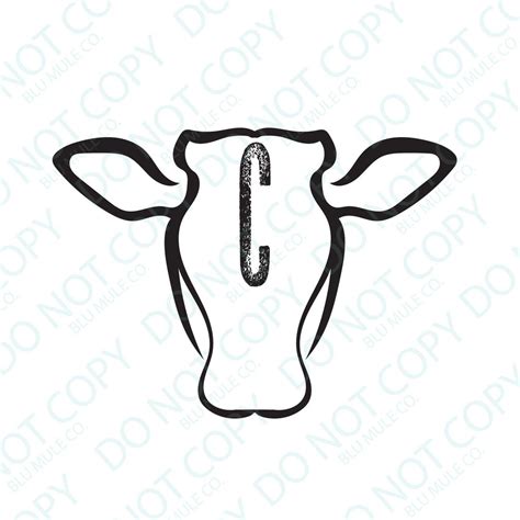 Cow Svg Monogram Svg Western Monogram SVG PNG Digital Download Svg Cattle Brand Svg Western Svg ...