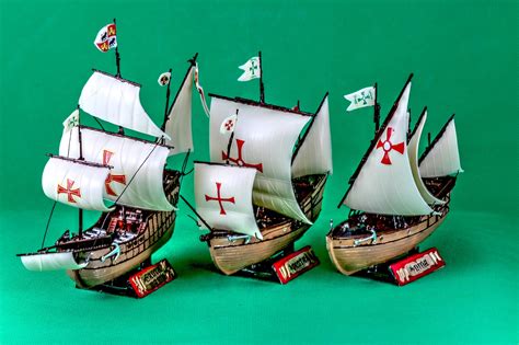 Nina, Pinta & Santa Maria Sailing Ships (3 Kits) -- Plastic Model Sailing Ship Kit -- 1/144 ...