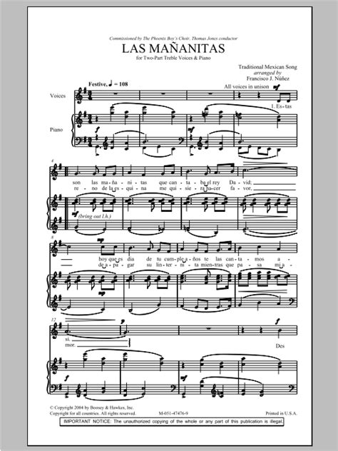 Las Mananitas | Sheet Music Direct