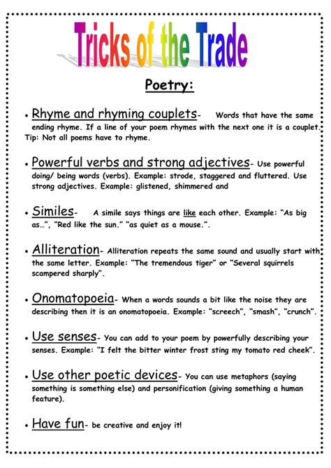 Poetry: Rhyme and rhyming couplets