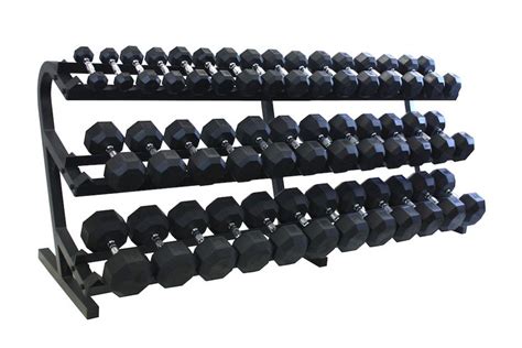 VTX 5-100lb Rubber Coated Dumbbells With Rack | Dumbbell rack, Dumbbell set, Dumbbell storage