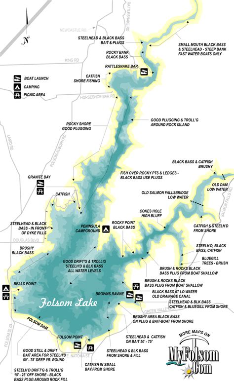 Folsom Lake Fishing Map - MyFolsom.com