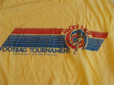 Vintage HACKY SACK t-shirt: HACKY SACK Footbag Tournament M 38-40 some spoting | eBay