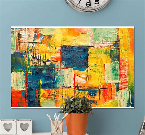 colourful mosaic modern art prints on canvas - TenStickers