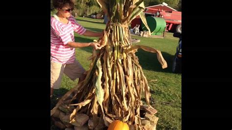 How to make a cornstalk decoration - YouTube