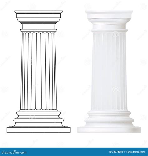 Doric Columns Ruins Stock Photo | CartoonDealer.com #3161154