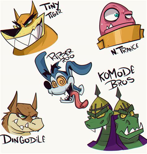 Crash Bandicoot Bosses by Davix-ilustrador on DeviantArt