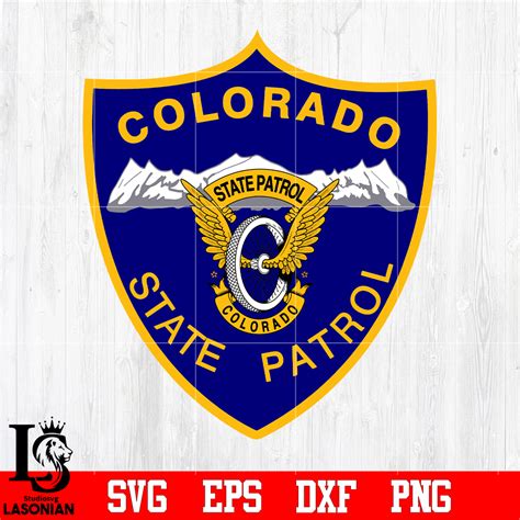 Badge Colorado state patrol police svg eps dxf png file , Di - Inspire ...