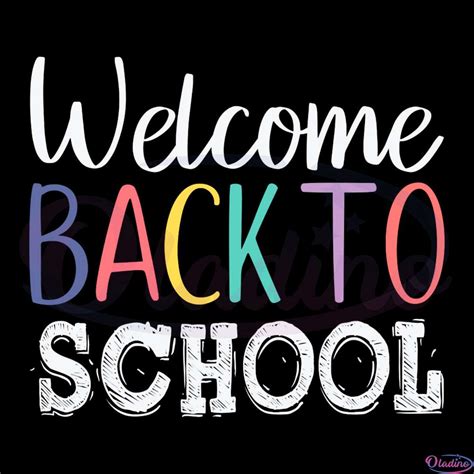 Welcome Back to School SVG Digital File PNG