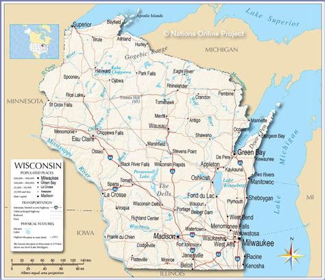 Wisconsin Map - Fotolip