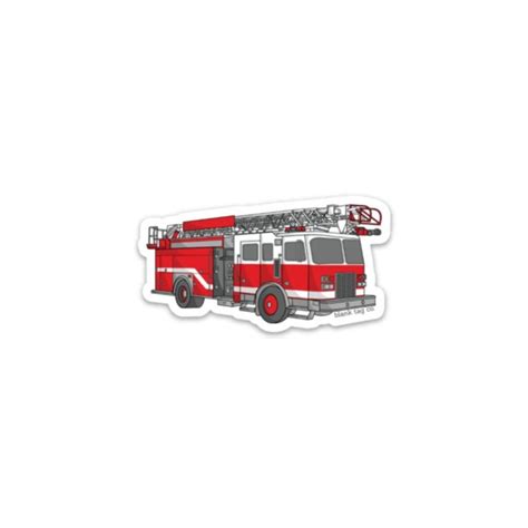 The Firetruck Sticker | Stickers, Fire trucks, Firefighter