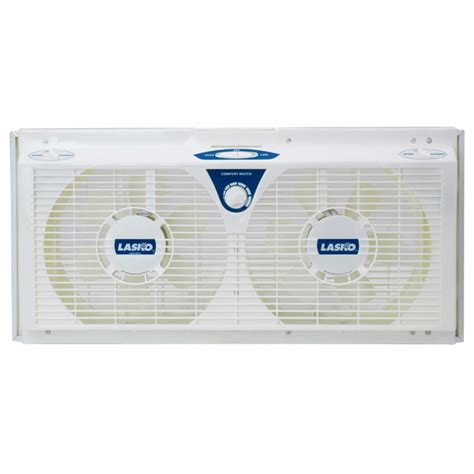 Lasko 8" REVERSIBLE Twin Window Fan with All NEW Comfort Watch ...